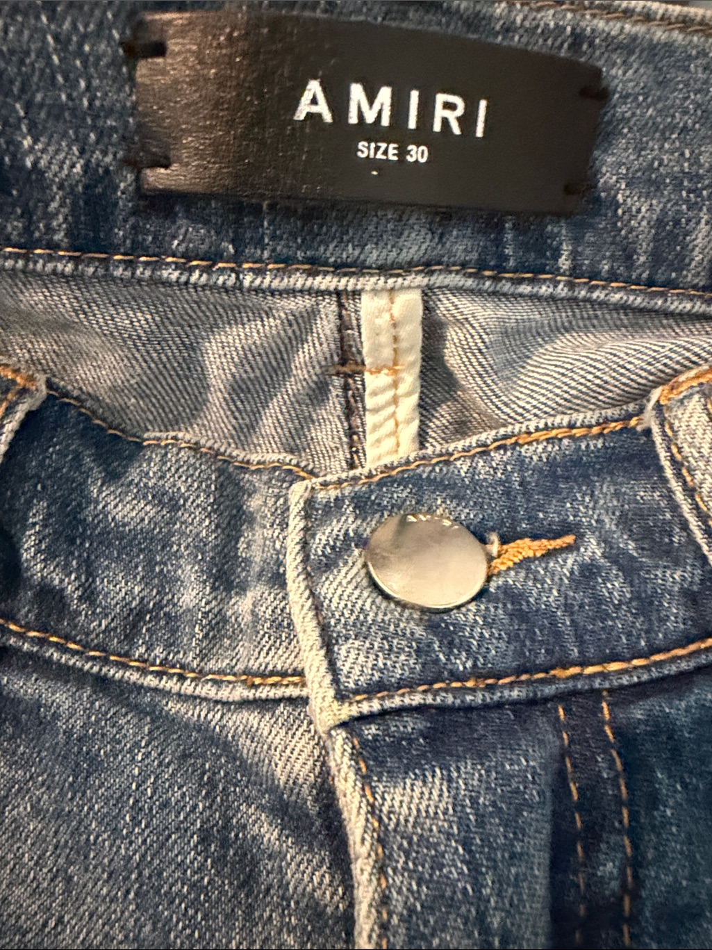 Amiri Men's Skinny Jeans In Blue